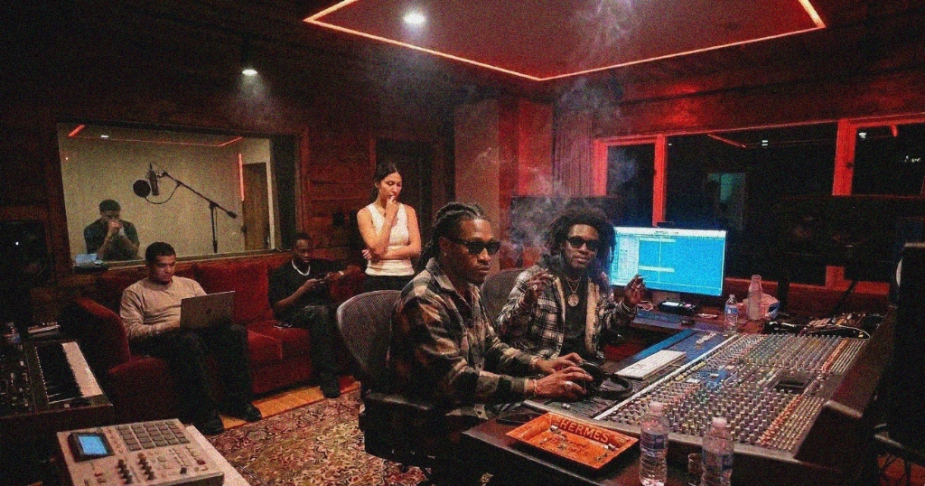 Artist in a recording studio